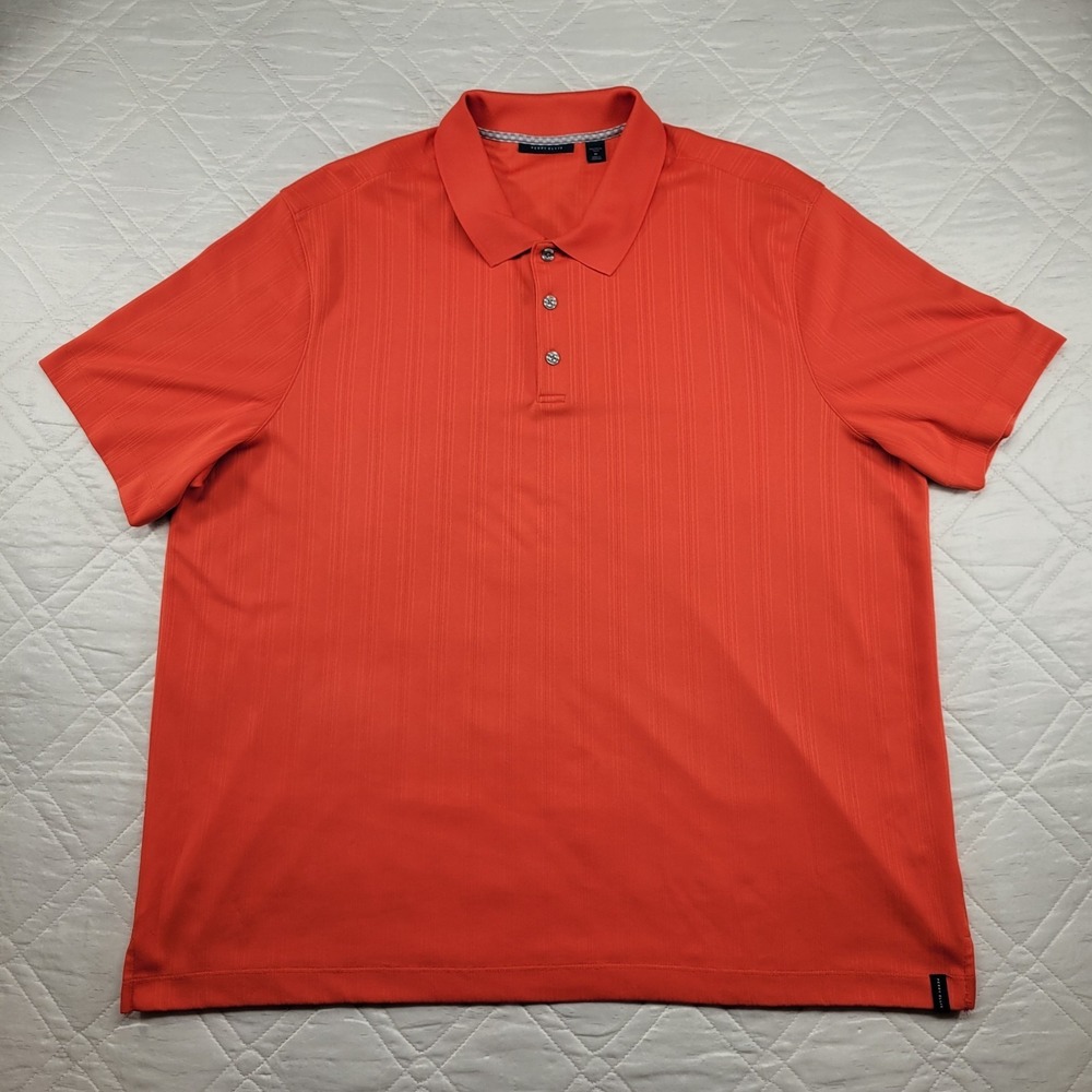 Perry Ellis bright red polo shirt size 3X